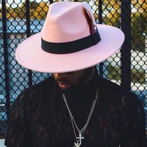 Powder pink Panama hat